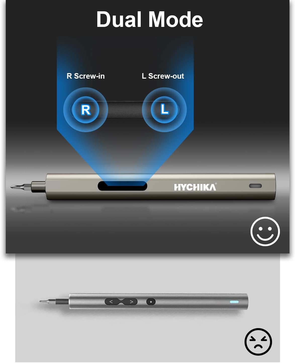 HYCHIKA Precision Screwdriver Set, Mini Electric Screwdriver 67-in-1 with 52 Magnetic Bits, 3 Torque Settings, LED Light & Rechargeable Repair Tool Kit for Computer Phone Camera