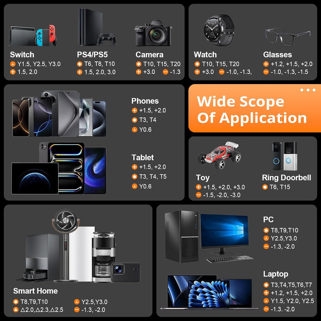 JOREST 155 in 1 Mini Electric Screwdriver Cordless, Precision Power Screwdriver Set, 5 Torque Levels (Max 0.75N.m), Gifts for Men, Magnetic Repair Tool Kit for iPhone, PC, Laptop, PS4 PS5, Xbox, Watch